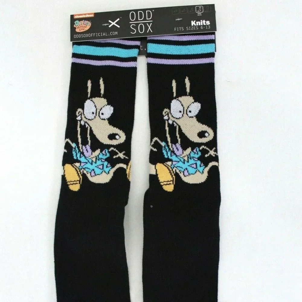 Odd Sox Nickelodeon Rocko's Modern Life Novelty Knits Crew Socks